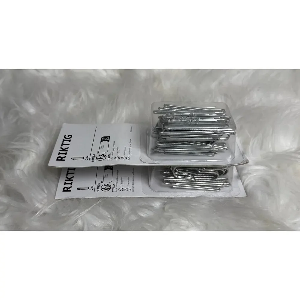 IKEA Metal Curtain Hanging Hooks RIKTIG 20 pack x2